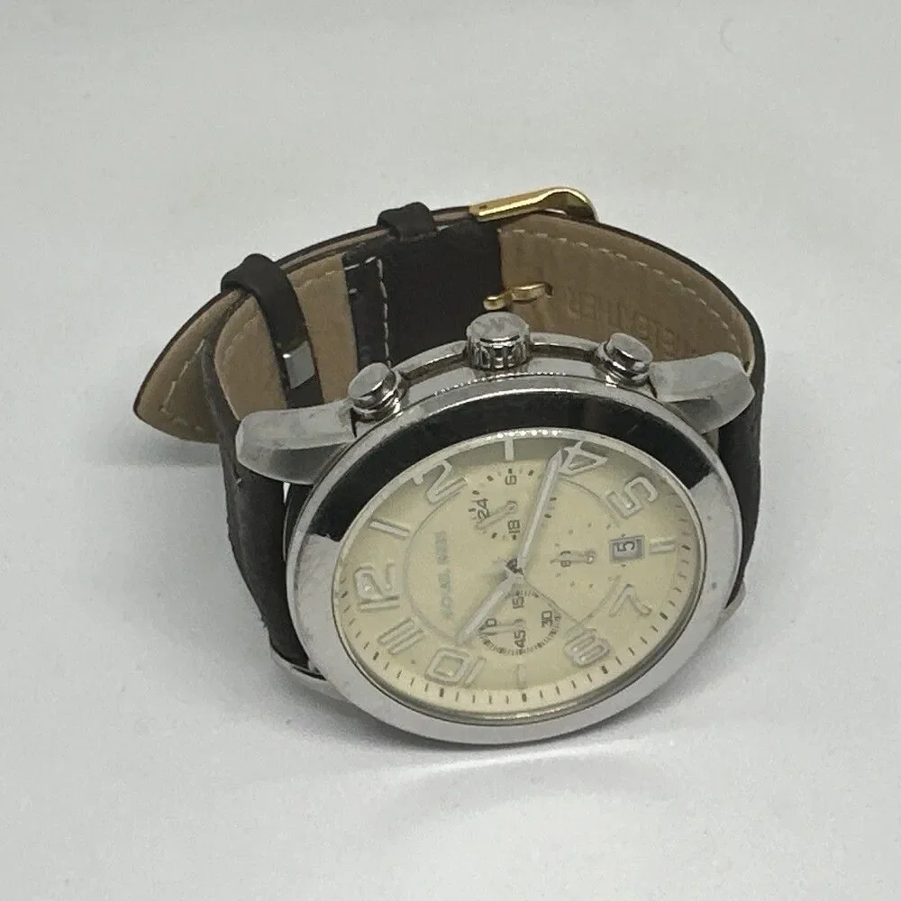 Michael Kors Mercer MK8292 Men's Brown Leather Analog Dial Quartz Watch HME597